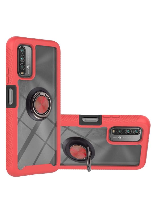 The Bros Case For Xiaomi Poco M3 / Redmi Note 9 4G / Redmi 9 Power / Redmi 9T Starry Sky Solid Color Series Shockproof PC + TPU Protective Case with Ring Holder & Magnetic Function