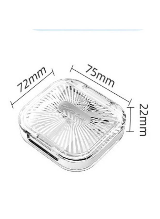 Portable Retainer Case Square Oral Aligner Holder Dustproof Dental Braces Storage 75 x 72 x 22mm - Image 2