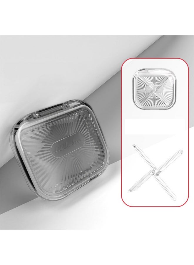 Portable Retainer Case Square Oral Aligner Holder Dustproof Dental Braces Storage 75 x 72 x 22mm - Image 1