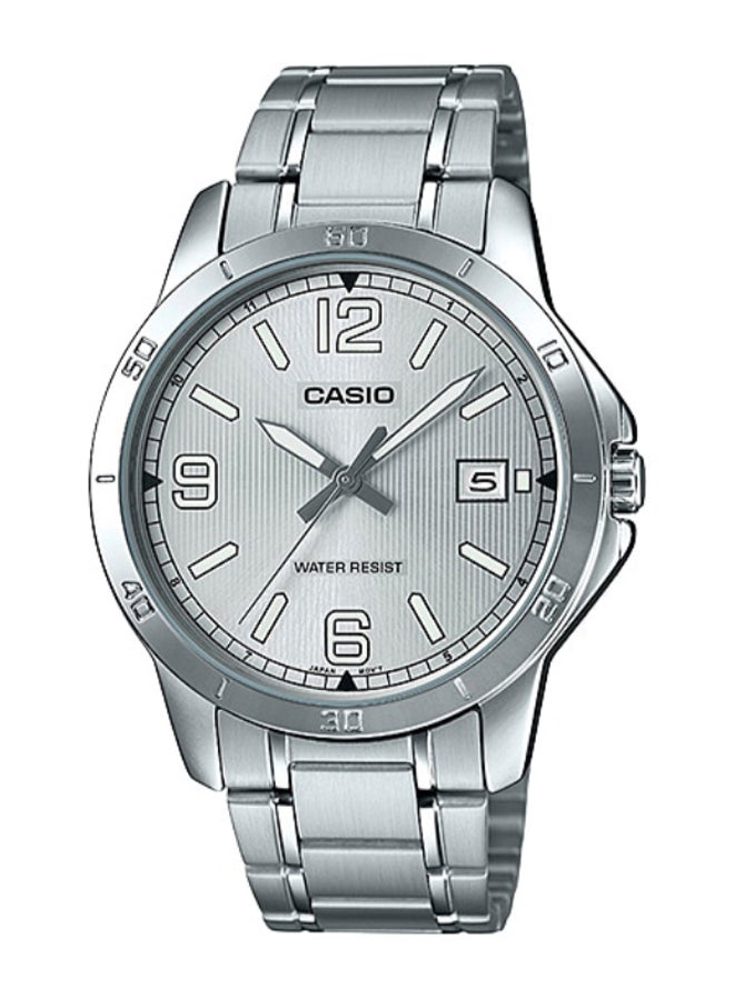 CASIO Men Stainless Steel Round Shape Analog Watch MTP-V004D-7B2UDF - 47 mm - Silver - Image 1