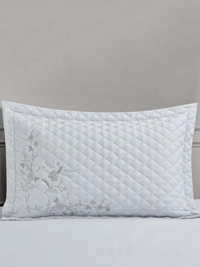 VALENTINI 5-Piece Embroidery Bedspread King Set, Light Grey - Image 4