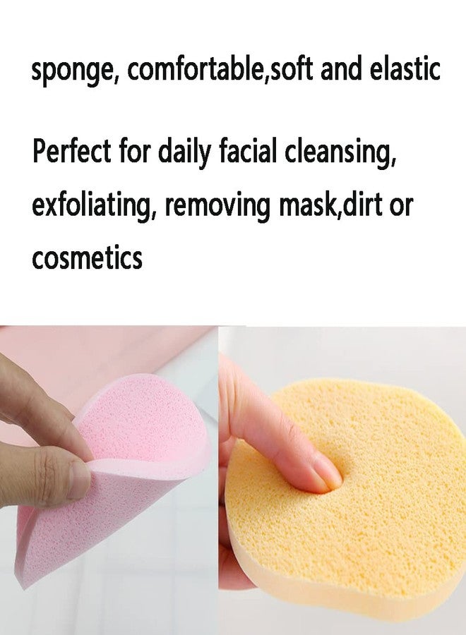 SUKPSY 10 Pcs Facial Cleanning Sponges Oval Makeup Removal Cleanning Pad Powder Puff for Face Cleansing,Makeup Removal and Exfoliating - Image 2
