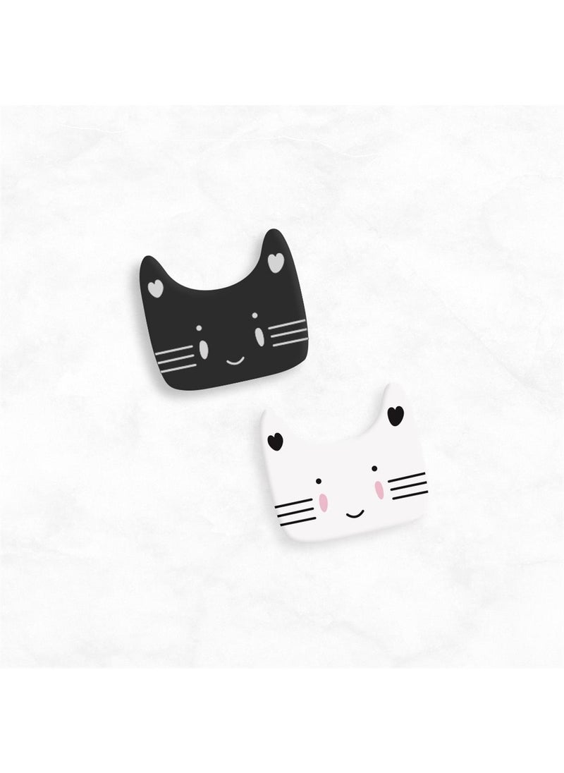 Tabby Design - Handmade Cute Cat Brooch / Badge B - Image 1