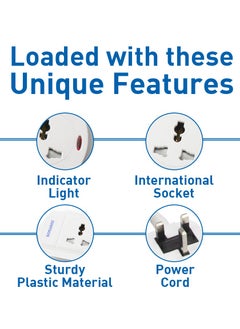 SONASHI 5Way Universal Extension Socket with Indicator Light and Safety Shutter  Extra Long Cord with Over Current Protected  Charge Multiple Devices at one time SES-905  - Image 5