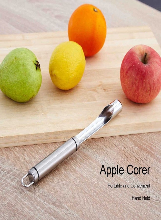 Topyond Premium Apples Corer Tool,Stainless Steel Fruit Core Remover with Sharp Serrature,Easy to Use for Apples Pears Bell Peppers - Image 3