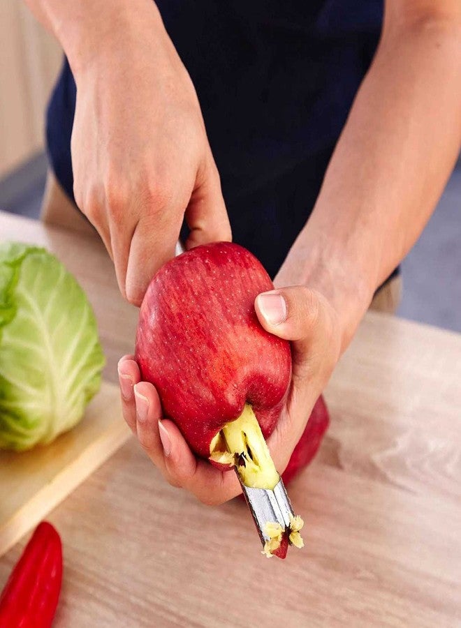 Topyond Premium Apples Corer Tool,Stainless Steel Fruit Core Remover with Sharp Serrature,Easy to Use for Apples Pears Bell Peppers - Image 4