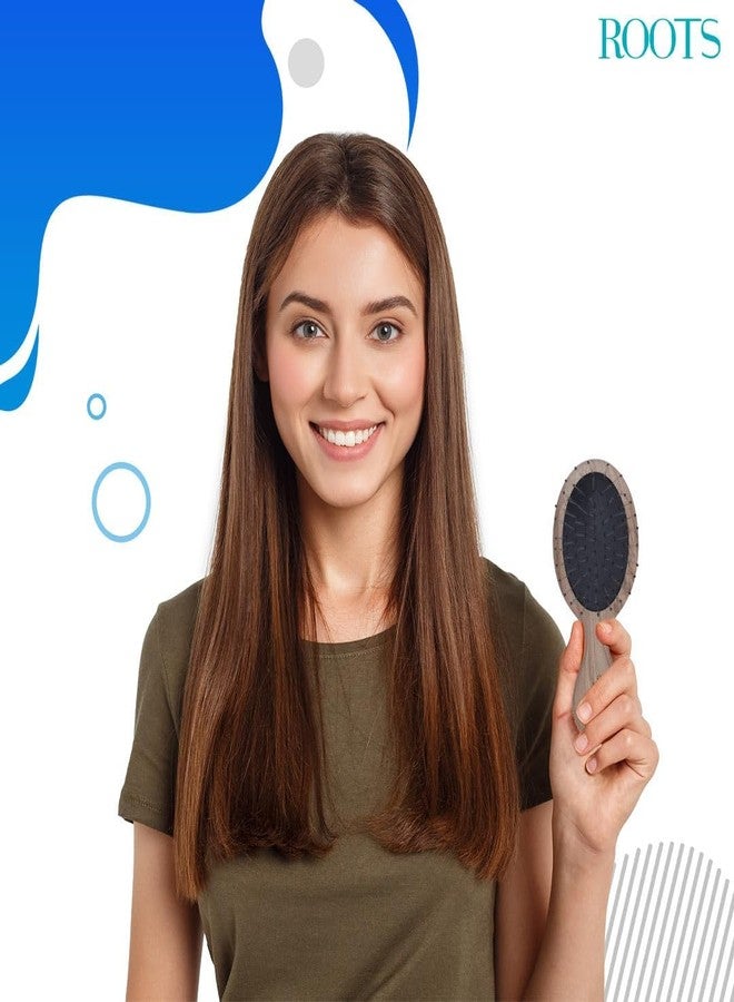 روتس فرشاة شعر خشبية صغيرة من روتس، مصممة لفك تشابك الشعر بسهولة | فك تشابك الشعر الحساس/الرطب/الجاف دون إتلافه | للرجال والنساء | الطول: 5.5 بوصة، رقم الموديل: RZTS-WDB - Image 5