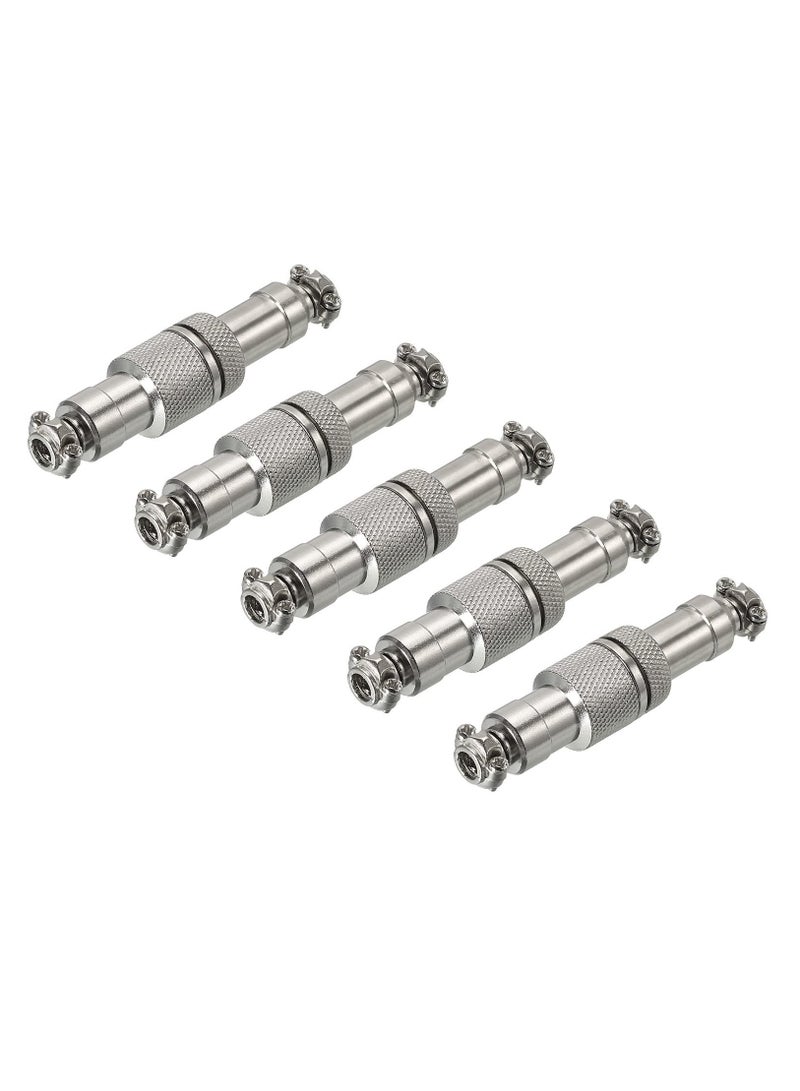 Zikra 5pcs Aviation Connector GX12 3 Pins 12mm Male Female Wire Panel Aviation Connector Plug Socket for Aviation, High-Speed Rail, Ships - Image 1
