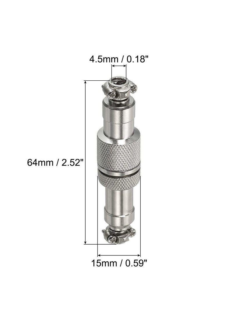 Zikra 5pcs Aviation Connector GX12 3 Pins 12mm Male Female Wire Panel Aviation Connector Plug Socket for Aviation, High-Speed Rail, Ships - Image 2