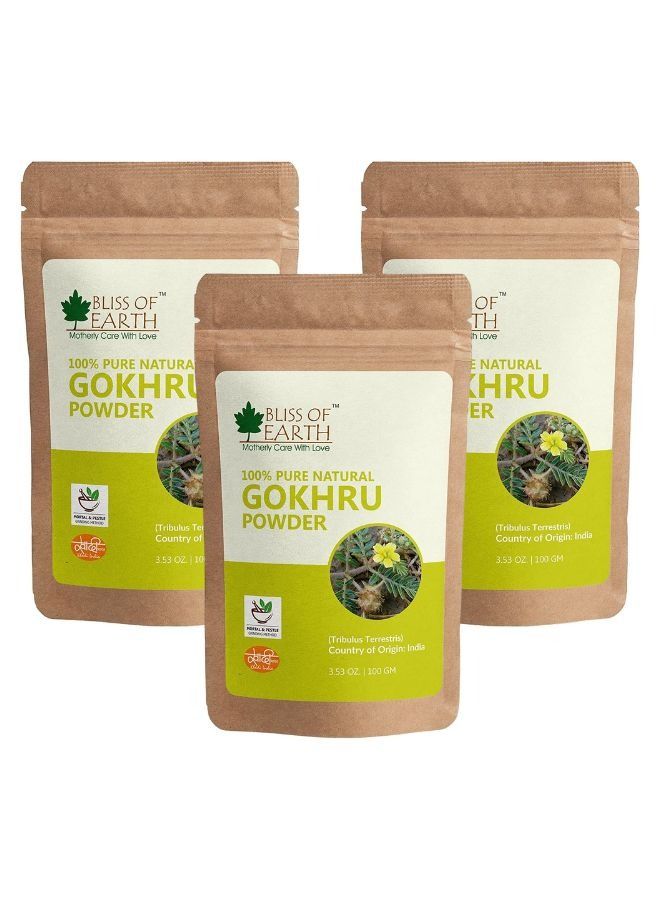 بليس اوف ايرث مسحوق بليس أوف إيرث جوخرو تريبولوس تيريستريس 100 جرام أعشاب متعددة الاستخدامات لتقوية العضلات تساعد في علاج السعال عبوة من 3 قطع - Image 1