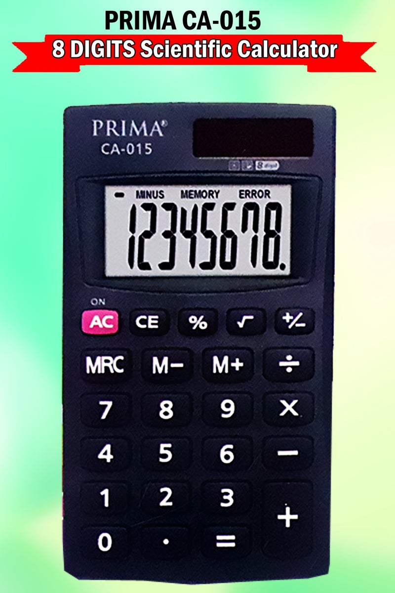 بريما 8 أرقام حاسبة علمية