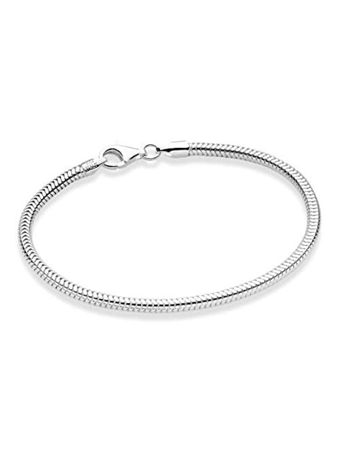 Miabella Italian 925 Sterling Silver Solid 3mm Snake Chain Bracelet for Women Men, Made in Italy (Length 9 Inches) - Image 2
