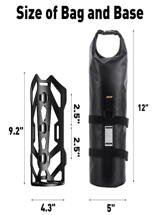 WEEROCK 5L Bike Bag Front Fork Bag 2 Pack Waterproof Bicycle Bag Large Capacity Quick Release Bike Pannier for Mountain Bike MTB, Cruiser Bike, Traveling Bike - Image 3
