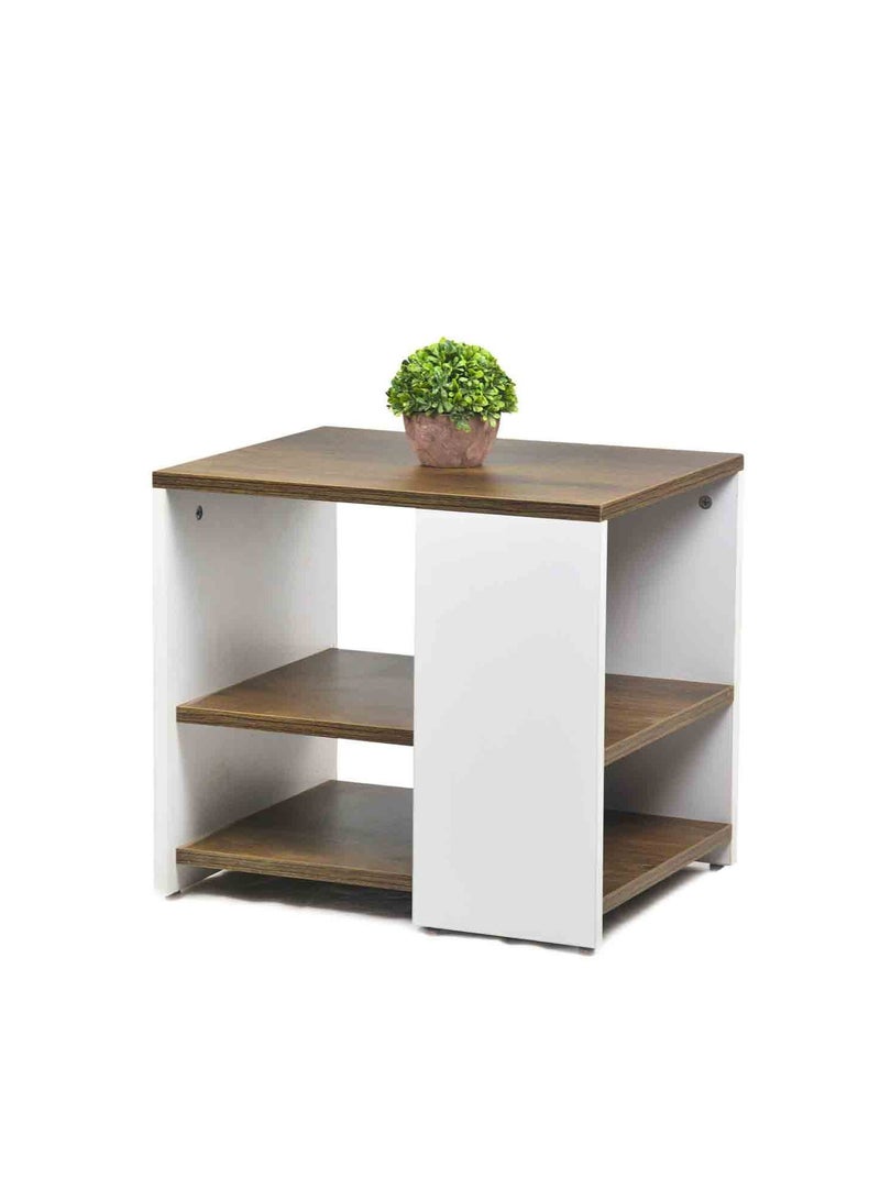 ترابيزة قهوة ابيض وبني - Image 1