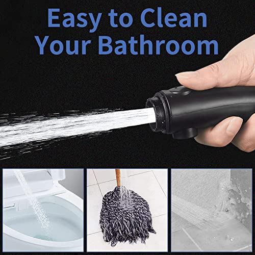 SINGSUO High Pressure Handheld Shower Head with On Off Switch, Detachable Shower Head, 3 Spray Modes Shower Massager Handheld with Hose and Adjustable Angle Bracket (Black) - Image 5