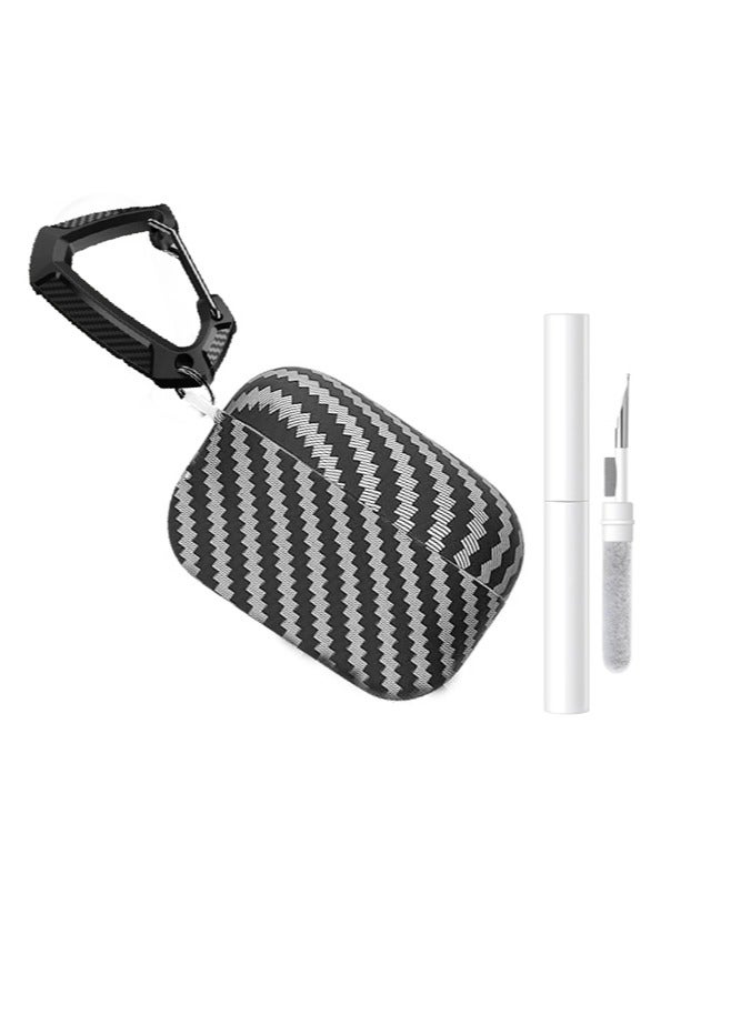 Aramid pattern Earphones Compatible with Airpods Pro2/Airpods Pro Headphones Cover - Black - Image 1