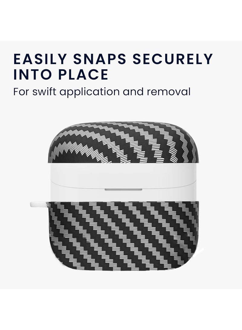 Aramid pattern Earphones Compatible with Airpods Pro2/Airpods Pro Headphones Cover - Black - Image 3