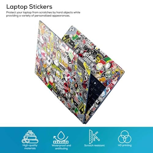 Inkykart DSGN 98 Full Body Laptop Skin Bubble-Free| Laminated| Removable| HD Quality Sticker for Laptops Upto 15.6 Inches Compatible with Hp/Dell/Acer/Lenovo/Asus etc. - Image 2