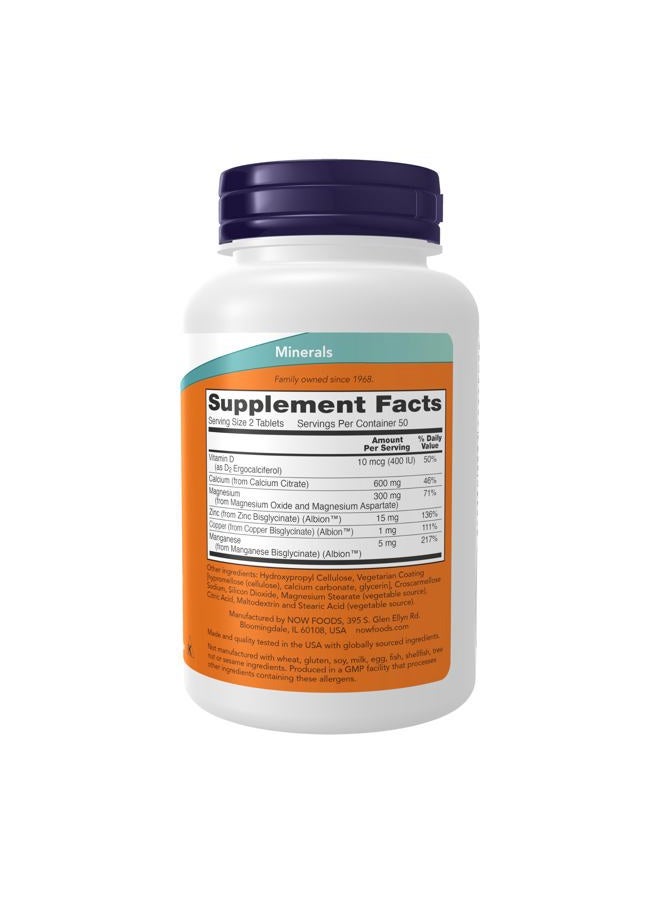 now سيترات الكالسيوم مع المعادن وفيتامين د، 100 قرص - Image 3
