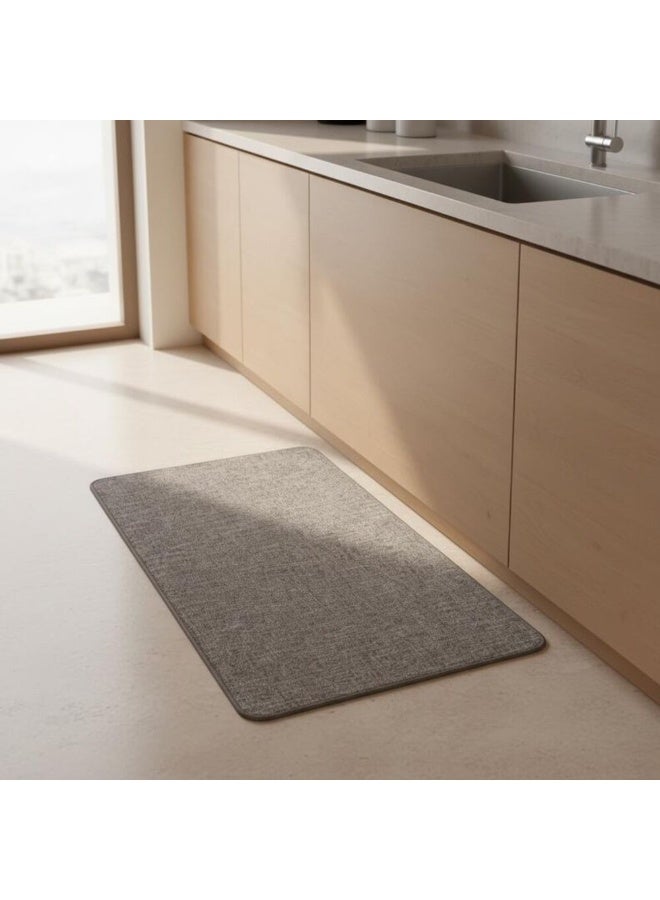 DANUBE HOME Beluxe Softy Fabric Anti-Slip Washable Kitchen/Area Mat 45x75cm - Grey | Non-Slip Kitchen Rug For Home Decor, Indoor/Outdoor Use, Durable & Easy to Clean - Image 1