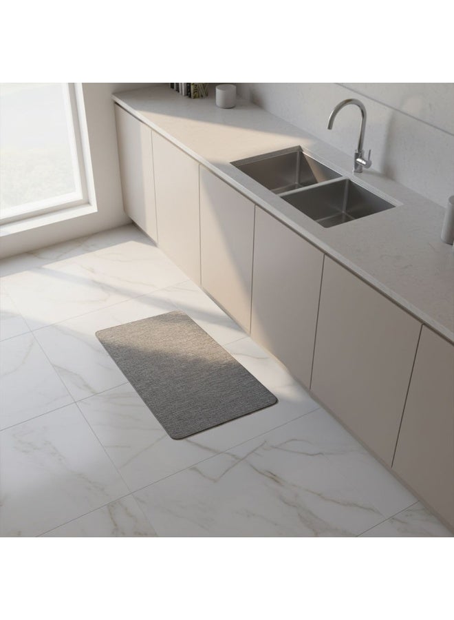 DANUBE HOME Beluxe Softy Fabric Anti-Slip Washable Kitchen/Area Mat 45x75cm - Grey | Non-Slip Kitchen Rug For Home Decor, Indoor/Outdoor Use, Durable & Easy to Clean - Image 2
