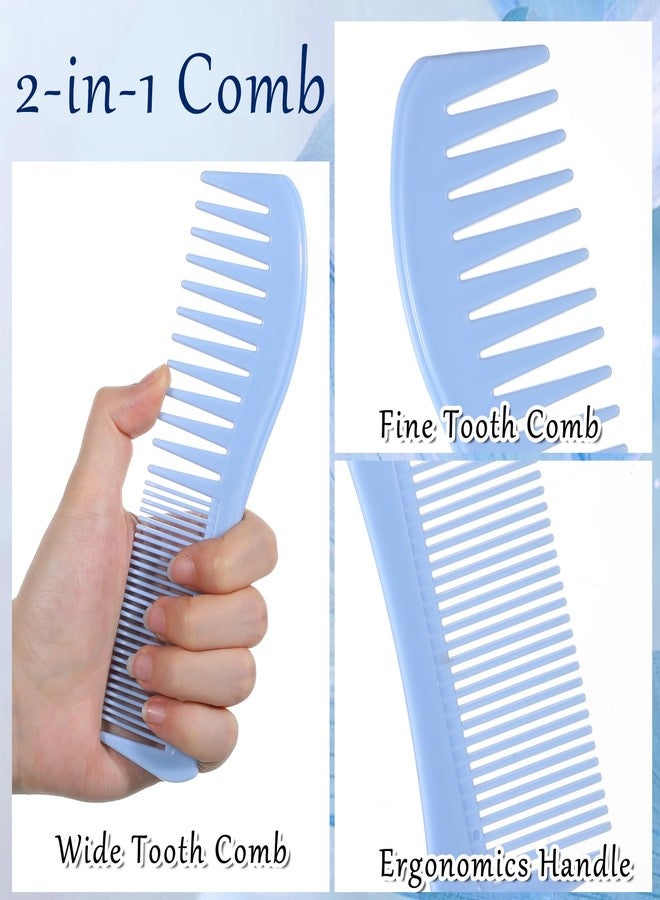 Skrfren 2-in-1 Plastic Comb, 2 Pack 2-Sided Plastic Hairstyle Comb with Wide and Fine Teeth All-Purpose Hair Combs, Double-Sided Barber Combs for Thin Thick Curly Straight Hair Men Women Combing Hairstyling - Image 3