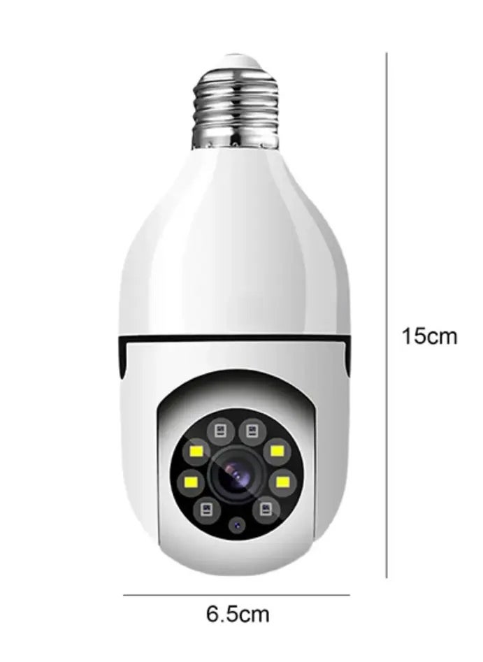 Generic - 1080P 360°Rotate Auto Tracking Panoramic Camera Light Bulb Night VisionWireless for WiFi PTZ IP Cam Remote Viewing Security - Image 1