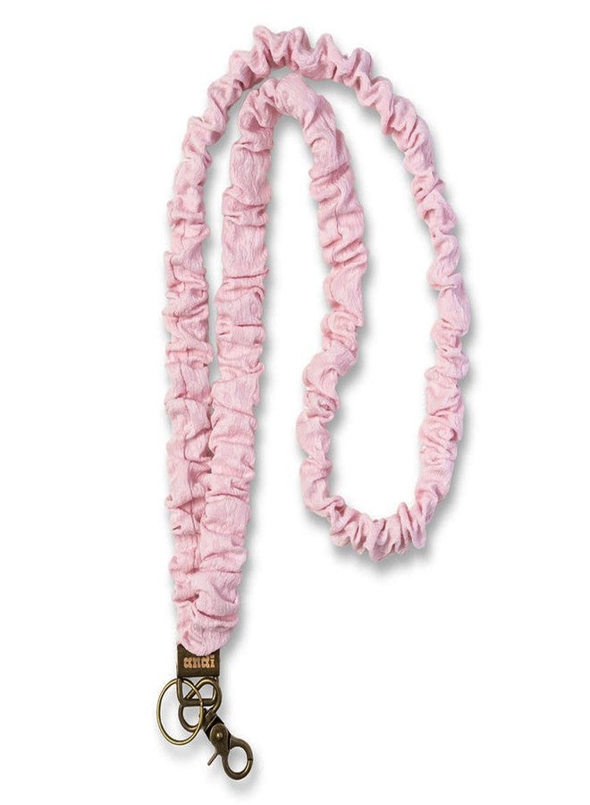 ANDI Neck Lanyard For Women - Scrunchie Cute Lanyard for Keys, Id Card Holder, Wallet - Aesthetic Long Lanyard (Dainty Pink Textured) - Image 1