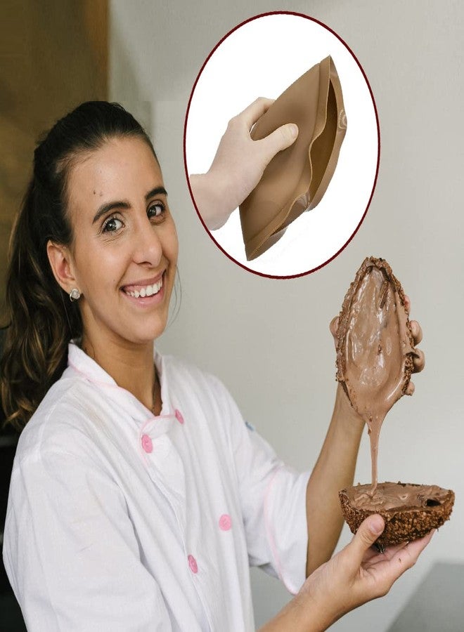 أنسي قالب سيليكون على شكل بيضة عيد الفصح للشوكولاتة، 4 قطع، قوالب ثلاثية الأبعاد على شكل بيضة، مقاس 2 × 4 بوصة و2 × 6 بوصة، قوالب كبيرة الحجم غير لاصقة لصنع الحلوى والخبز، مع مطرقتين خشبيتين لتزيين عيد الفصح والحفلات وهدايا الأطفال - Image 4