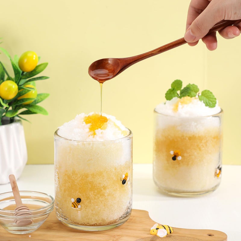 SiliFine 2 Pcs Bee Icon Juice Glasses - 14oz Yellow Bee Stemless Wine Drinking Coffee Glass Cup for Home Party Supplies & Gift - Image 5