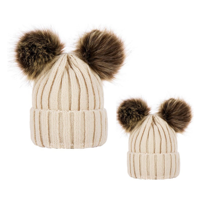 Warm Beanie Size 2 Super Soft Warm Crocheted Knitted Beanie - Premium Acrylic Cozy Hat for Winter Outdoor Daily Wear Baby Kids - Image 5