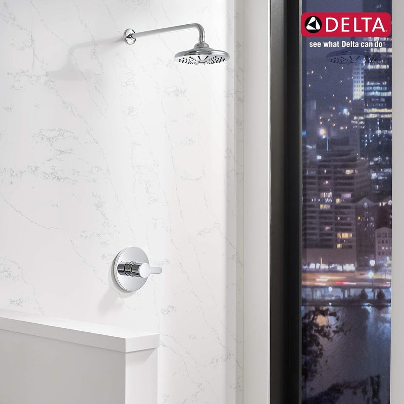 DELTA FAUCET 16 Brass Round Premium Shower Arm with wall Flange Polished Chrome RP49139 Bathroom Overhead Shower Arm - Image 4