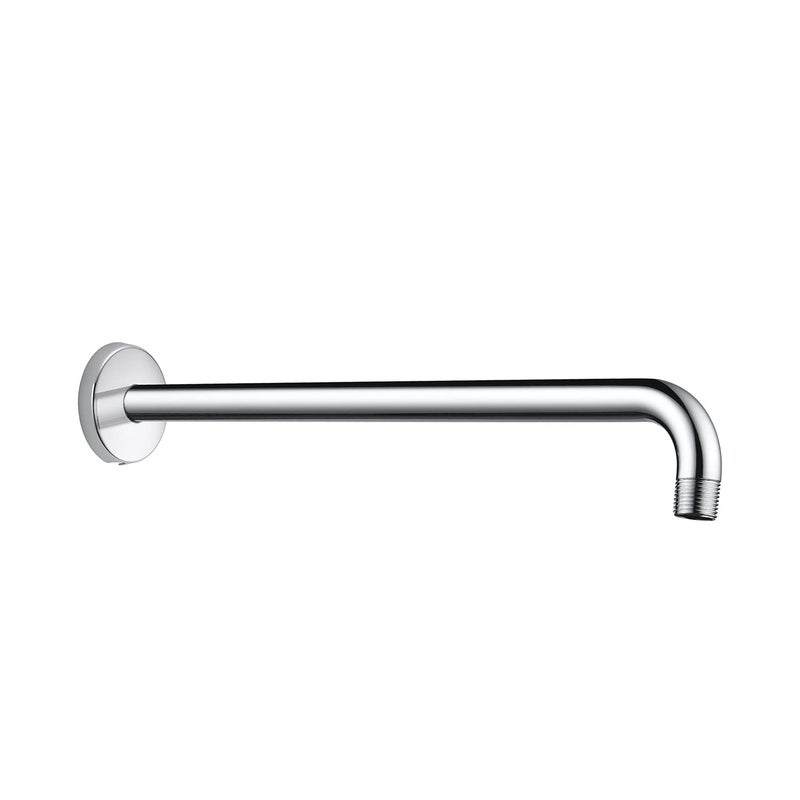 DELTA FAUCET 16 Brass Round Premium Shower Arm with wall Flange Polished Chrome RP49139 Bathroom Overhead Shower Arm - Image 1