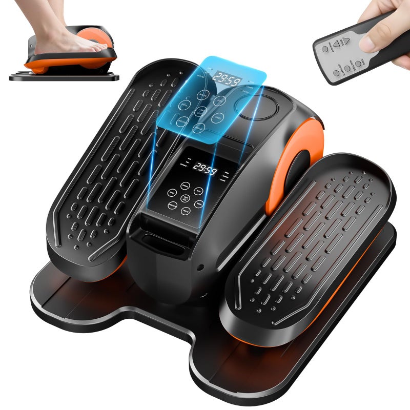 DamKee Under Desk Oval Exercise Machine Electric Oval Leg Exerciser Seen on TV 12 Speed Foot Exerciser for Seniors Portable Mini Seat Pedal Exerciser for Home Office Vertical - Image 1