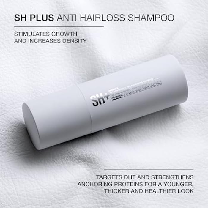 PATRICKS | SH PLUS Ultra Thickening Shampoo for Hair Loss in Men | DHT Blocker | Includes Castor Oil & Other Powerful Ingredients to Support Hair Growth | For Moderate to Advanced Hair Loss | 200mL - Image 5