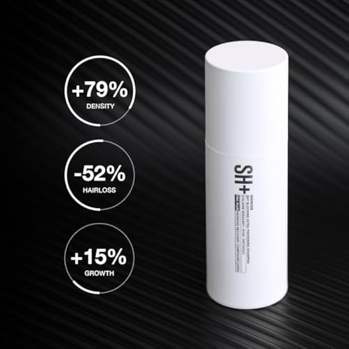 PATRICKS | SH PLUS Ultra Thickening Shampoo for Hair Loss in Men | DHT Blocker | Includes Castor Oil & Other Powerful Ingredients to Support Hair Growth | For Moderate to Advanced Hair Loss | 200mL - Image 2