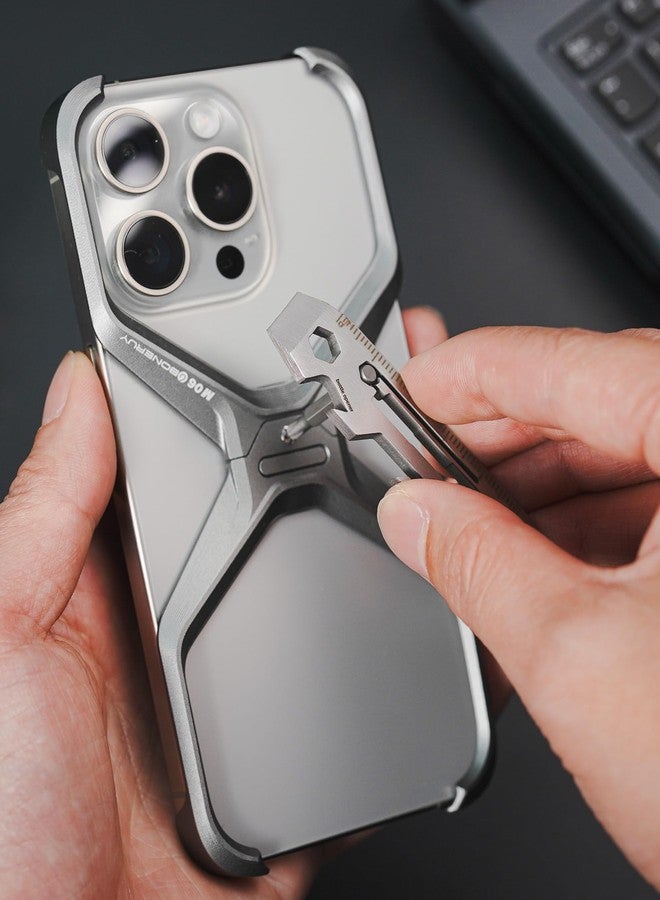 KeyUnity أداة KeyUnity KR03 EDC متعددة الاستخدامات مزودة بمفك براغي مسطح ومفك براغي فيليبس وفتاحة زجاجات ومفاتيح ومسطرة، أداة جيب صغيرة الحجم للحمل اليومي ومعدات التخييم - Image 3