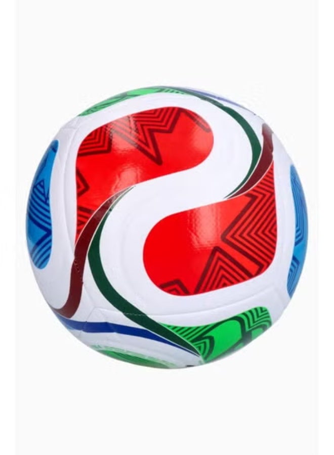 كرة قدم تدريب مقاس 5 مستوحاة من كأس العالم 2026 - كرة سورية ناعمة الملمس للأطفال والكبار، للعب الداخلي والخارجي - تشمل فوهة مضخة مجانية وشبكة حمل بيضاء - Image 2