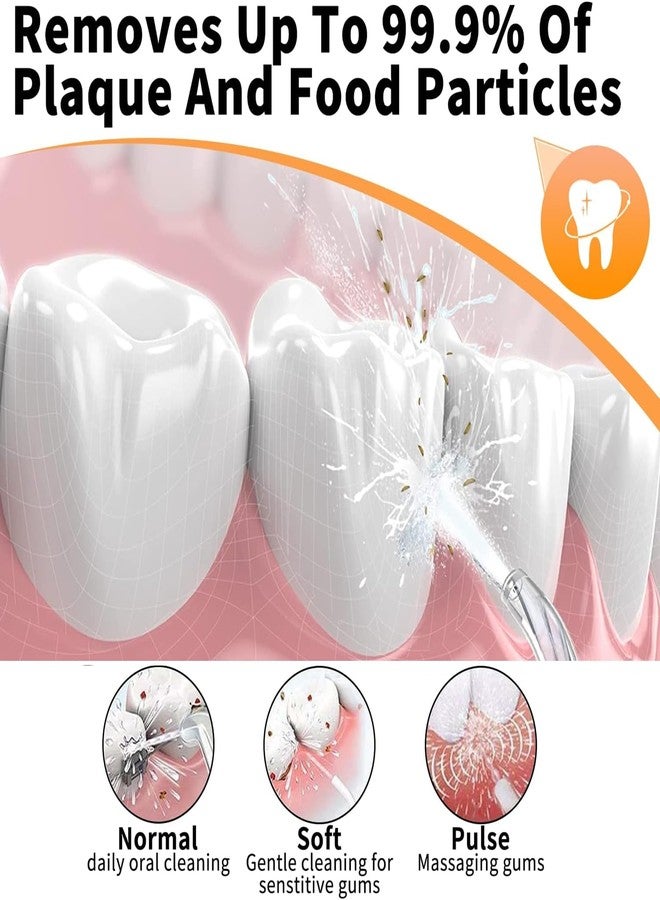 US1984 Smart Water Flosser with 200ml water tank capacity, Oral Flosser Portable & Rechargeable, Cordless Dental Flosser, IPX7 Waterproof, 4 Nozzles, 3 Modes, Flossing at Home and Travel - Image 3