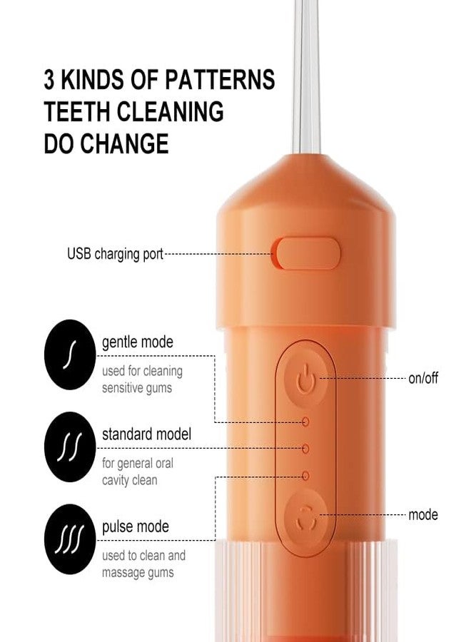 US1984 Smart Water Flosser with 200ml water tank capacity, Oral Flosser Portable & Rechargeable, Cordless Dental Flosser, IPX7 Waterproof, 4 Nozzles, 3 Modes, Flossing at Home and Travel - Image 2