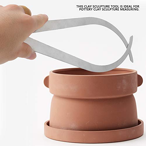 GLOGLOW Clay Caliper Tool, 10 inch Bent Leg Stainless Steel Caliper Ceramic Measuring Pottery Tool for Carving Shaping Clay Sculpture Modeling - Image 5