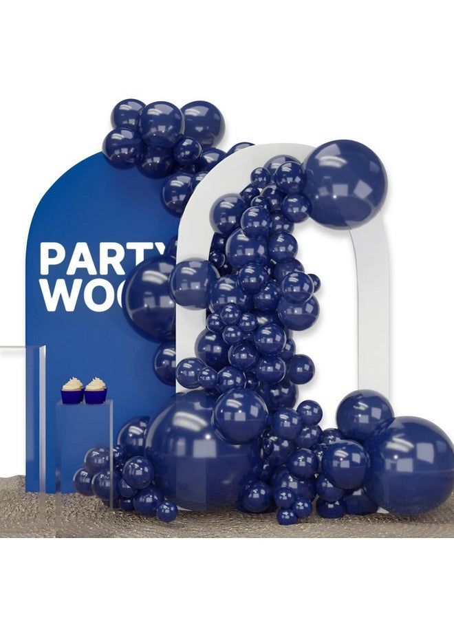 PartyWoo Navy Blue Balloons 100 Pcs Pearl Navy Balloons Different Sizes Pack Of 36 18 12 10 5 Inch Dark Blue Balloon Arch Kit Balloon Garland For Graduation New Year Wedding Party Decorations Blue-Z90  - Image 1