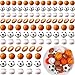 Civaner 100 Pieces Mini Stress Balls Bouncy Foam Sports Balls Including Basketball Soccer Ball Baseball Football for Sports Party Favors Mini Footballs Party Favors Medium - Image 2