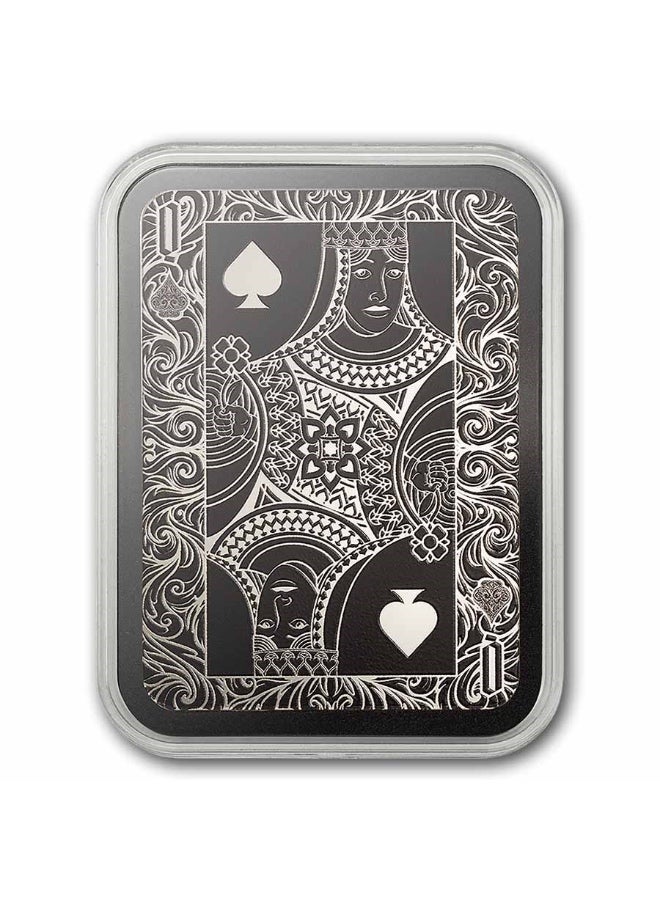 PAMP Suisse Queen of Spades Silver 1 oz Bar - Image 1