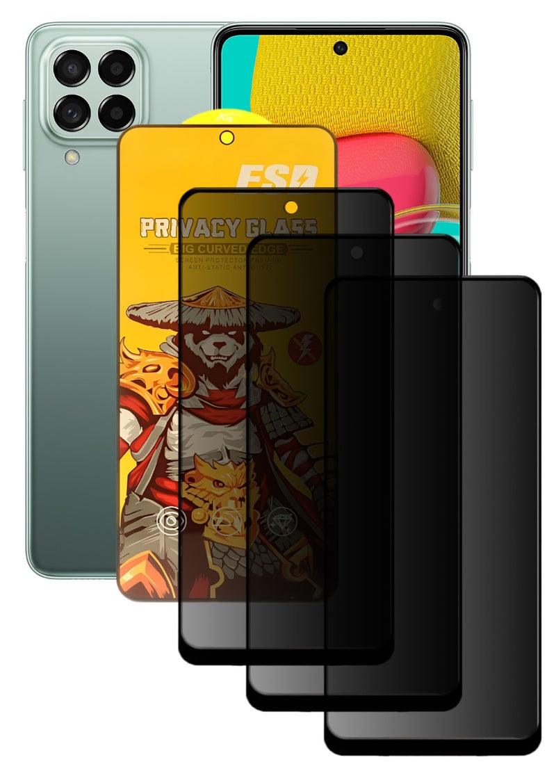 ESD 3 Pieces Tempered Dustproof Privacy Glass Screen Protector Compatible For Samsung Galaxy M53 5G - Image 1