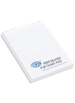 FIS FIS Pack of 5 Pieces Perforated Flip Chart Pad, 100 GSM, Size: 810x585mm, 25mm Square-20 Sheets - FSFC20-25MM_5PC  - Image 3