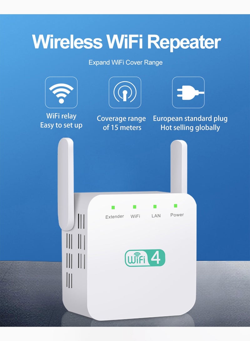 Wi-Fi Range Extender Repeater 300Mbps 2.4Ghz Wireless Signal Expansion Amplification Enhancer Compatible With Any Wi-Fi Router Full Coverage Network Booster - Image 2