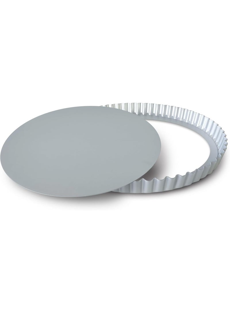 Guardini Professional Cake Tin with Removable Base, Suitable for Intensive Use, Recycled Anodised Aluminium, Diameter 25 x 2.5 cm, Made in Italy, Colour Silver - Image 2