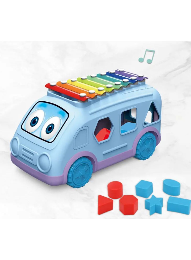 Children's School Bus 8-Tone Percussion Multi-functional Hand Percussion Piano Educational Percussion Instruments - Image 3