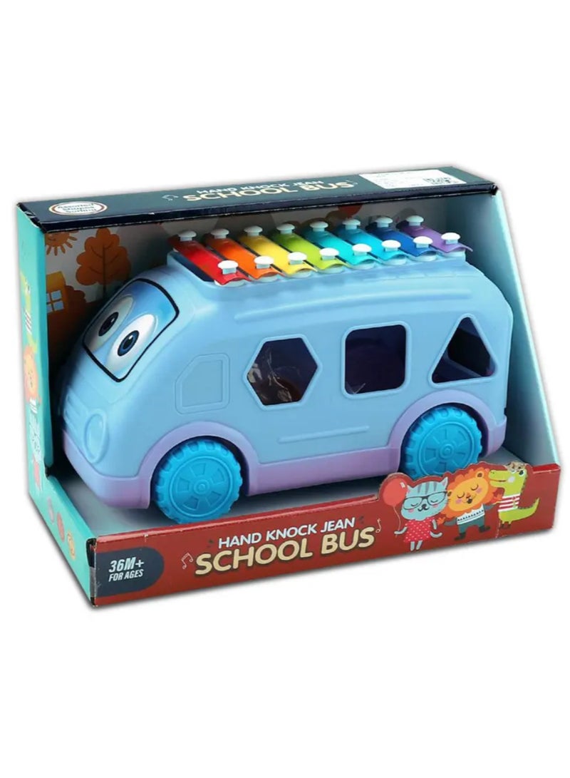 Children's School Bus 8-Tone Percussion Multi-functional Hand Percussion Piano Educational Percussion Instruments - Image 4
